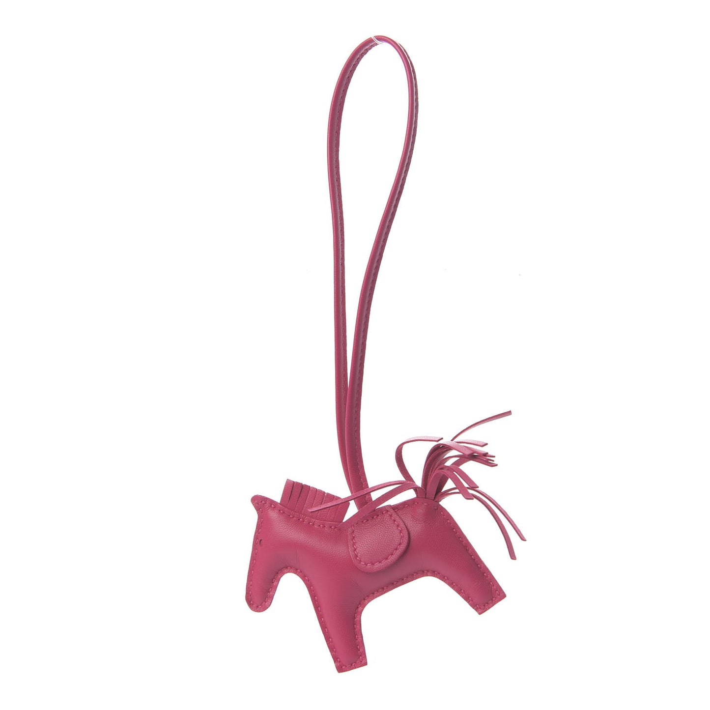 Milo Lambskin Grigri Rodeo Horse Bag Charm PM Rose Mexico