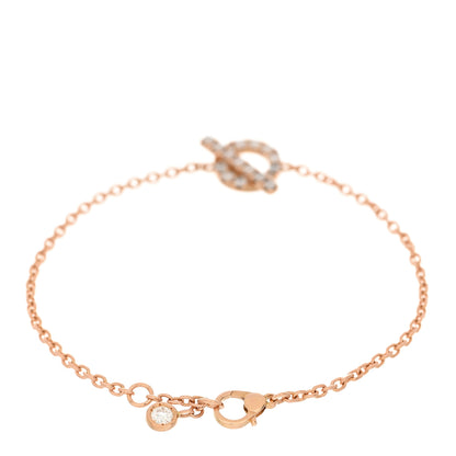 Hermes 18K Rose Gold Diamond Finesse Bracelet SH 2 of 4