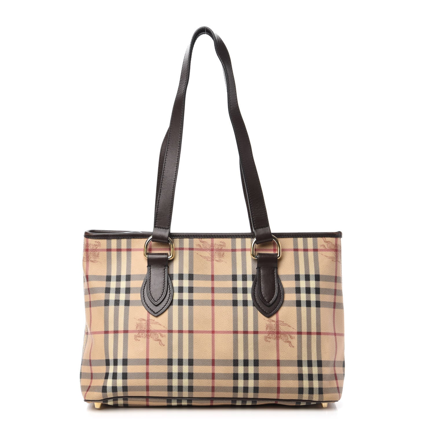 Burberry Haymarket Check Medium Regent Tote Chocolate 1 of 9
