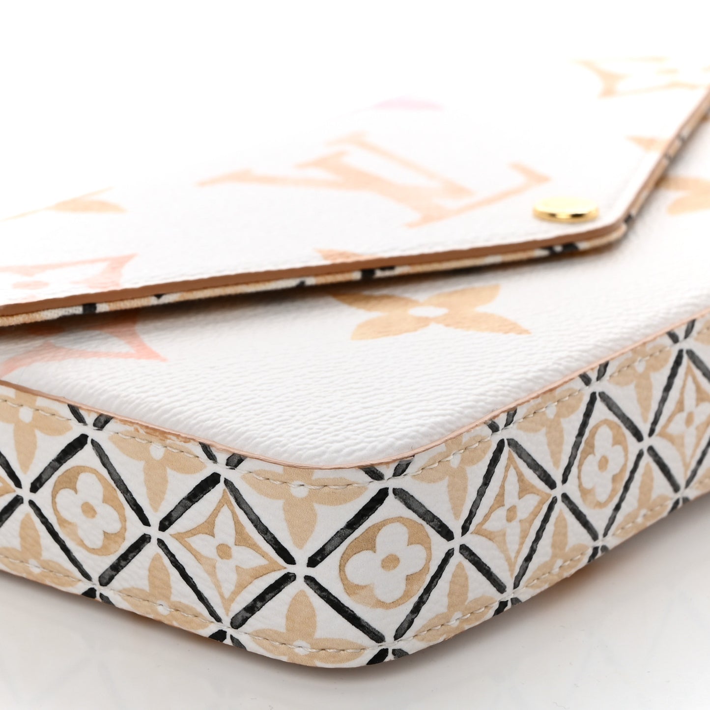 Monogram Giant By The Pool 2.0 Felicie Pochette Chain Wallet Beige