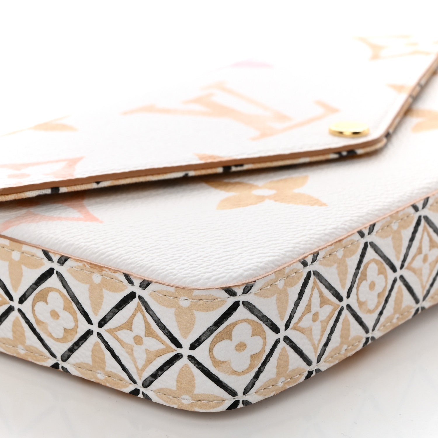Louis Vuitton Monogram Giant By The Pool 2.0 Felicie Pochette Chain Wallet Beige 9 of 10
