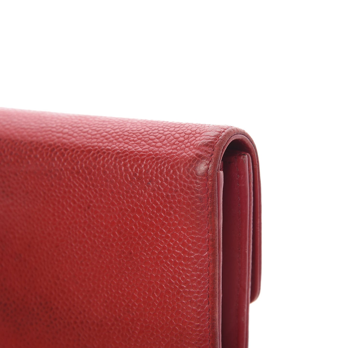 Caviar Timeless CC Large Flap Wallet Red