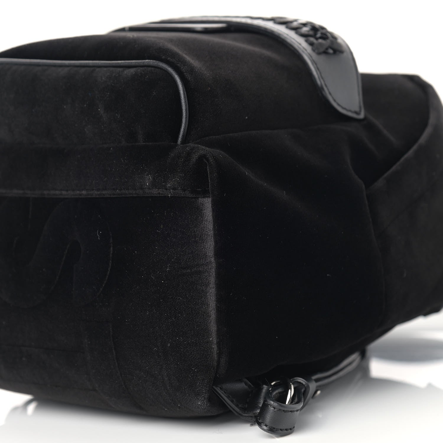 Stella McCartney Velvet Mini Falabella GO Backpack Black 8 of 10