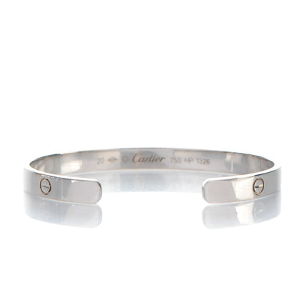 Cartier 18K White Gold LOVE Cuff Bracelet 20 3 of 5
