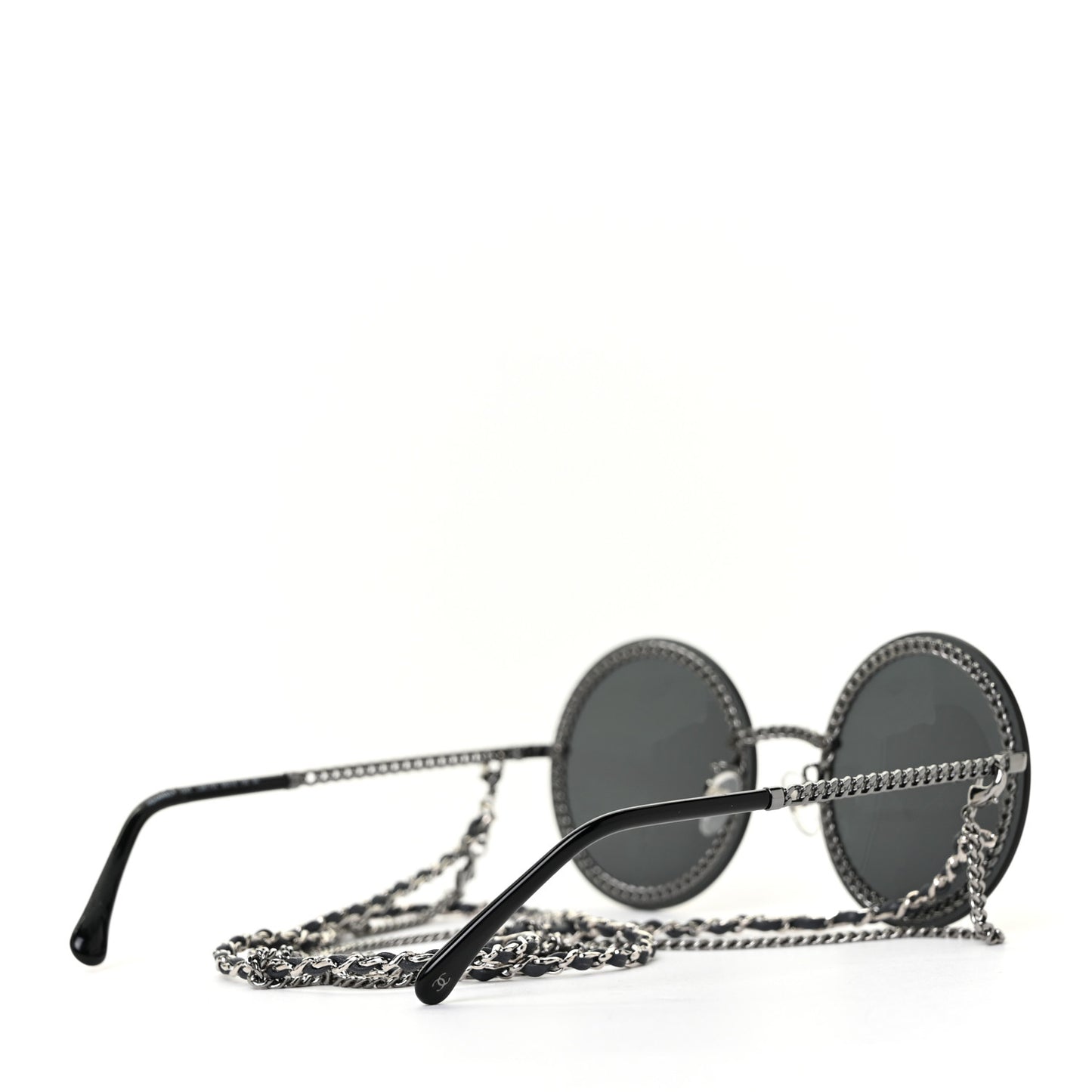 Round Chain Sunglasses 4245 Black