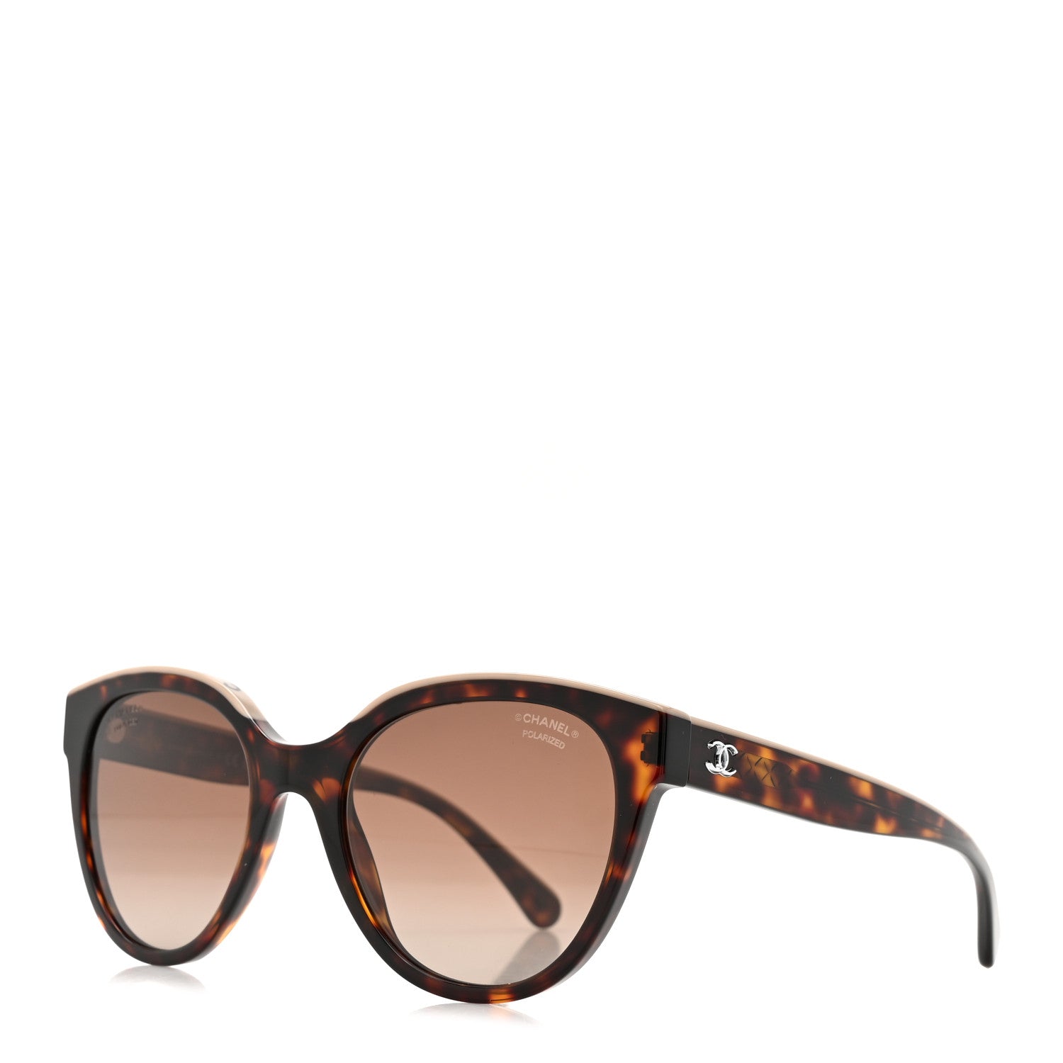 Chanel Acetate Polarized CC Butterfly Sunglasses 5414 Tortoise 1 of 8