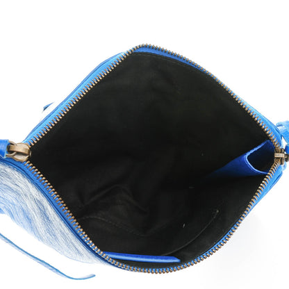 Balenciaga Agneau Arena Classic Hardware Small Pouch Bleu Lazuli 5 of 7