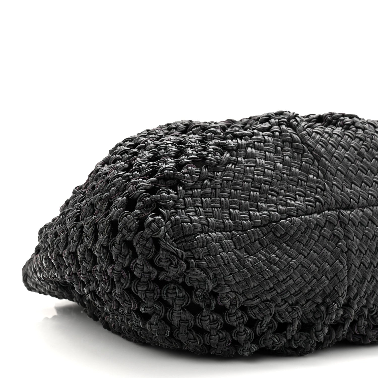 Salvatore Ferragamo Woven Calfskin Gancini Shoulder Bag Black 17 of 19