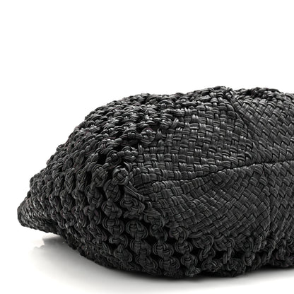 Salvatore Ferragamo Woven Calfskin Gancini Shoulder Bag Black 17 of 19