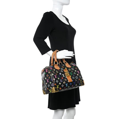 Louis Vuitton Monogram Multicolor Speedy 30 Black 2 of 9