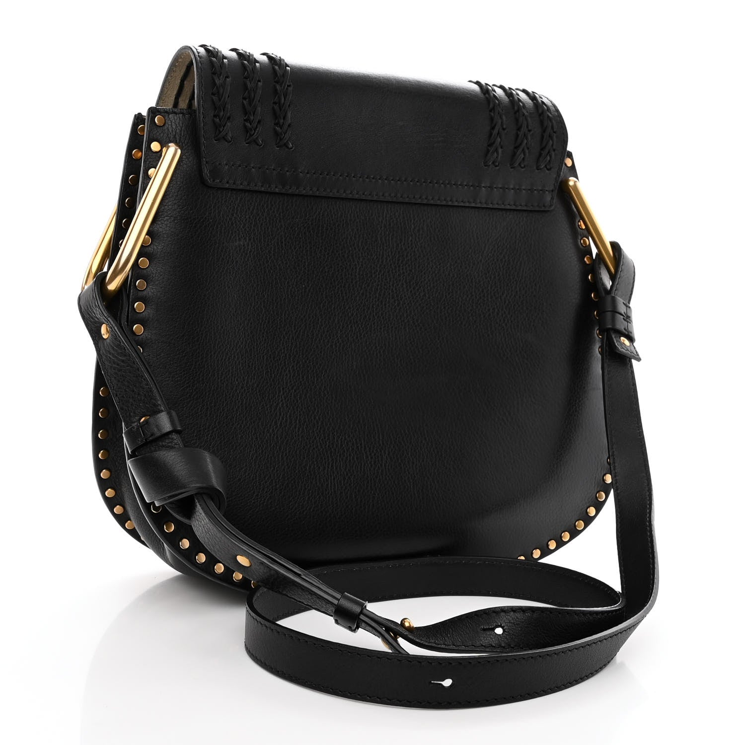 Chloe Calfskin Braided Hudson Shoulder Bag Black 3 of 11