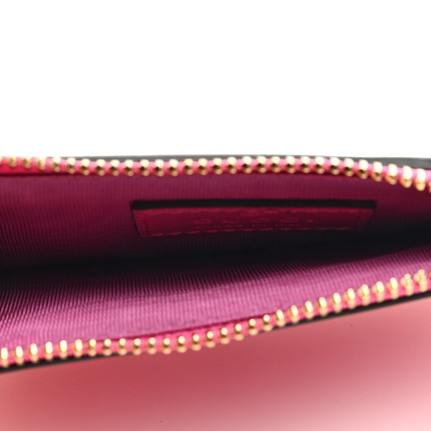 GG Monogram Scratch Lux Calfskin Luce Card Holder Wallet Blossom Rose Dark Blossom