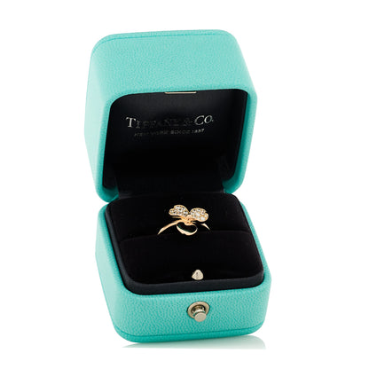 Tiffany 18K Rose Gold Diamond Paper Flowers Ring 49 5 5 of 5