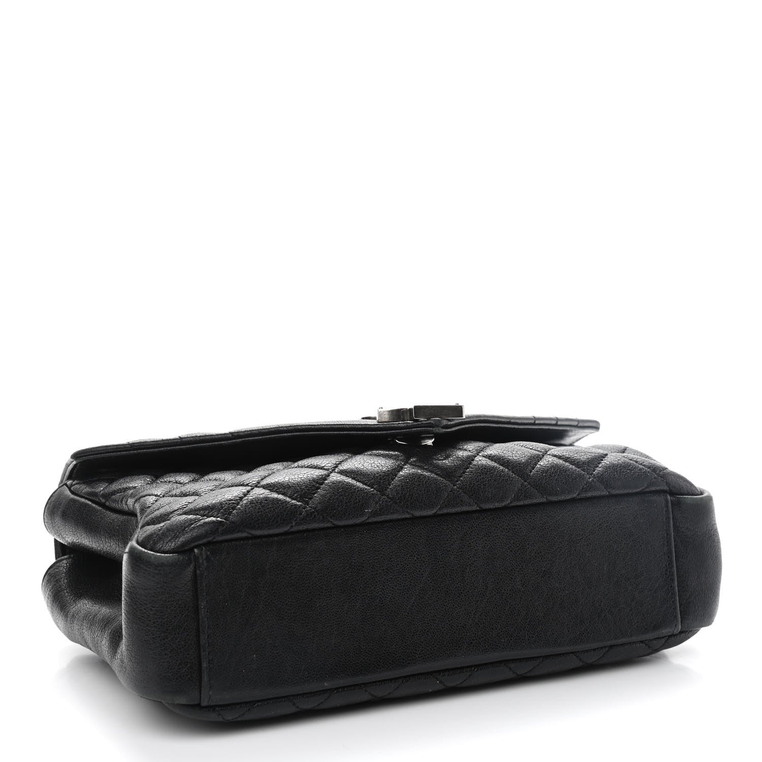 Saint Laurent Sheepskin Tri-Quilt Monogram Medium College Bag Black 4 of 10