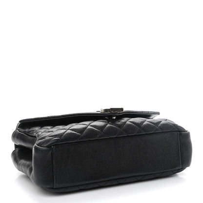 Saint Laurent Sheepskin Tri-Quilt Monogram Medium College Bag Black 4 of 10