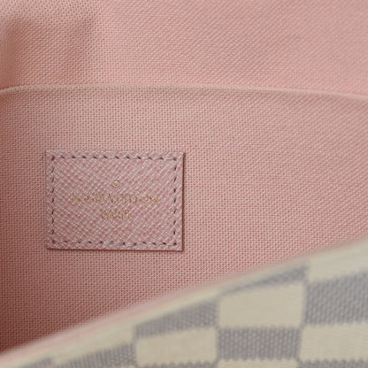 Louis Vuitton Damier Azur Pochette Felicie Chain Wallet Rose Ballerine 7 of 16