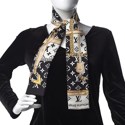 Louis Vuitton Silk Monogram Confidential Bandeau Black 2 of 11