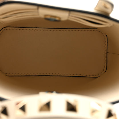 Valentino Garavani Pebbled Calfskin Rockstud North South Crossbody Bag Light Ivory 5 of 9