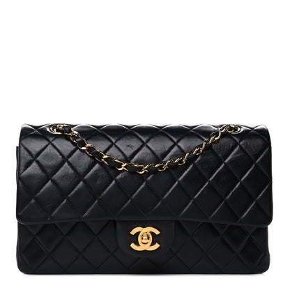 Chanel Lambskin Quilted Medium Double Flap Black 1 of 13