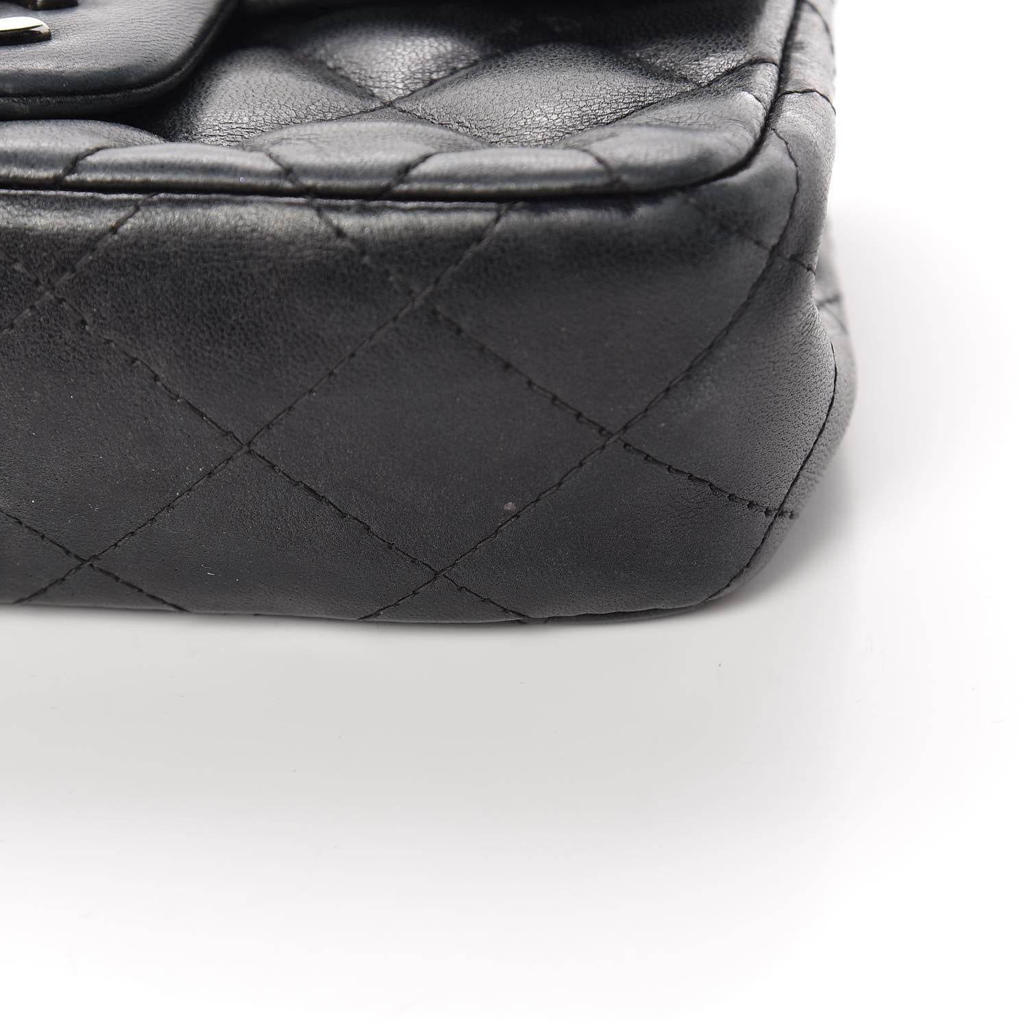 Chanel Lambskin Quilted Extra Mini Rectangular Flap Black 17 of 21
