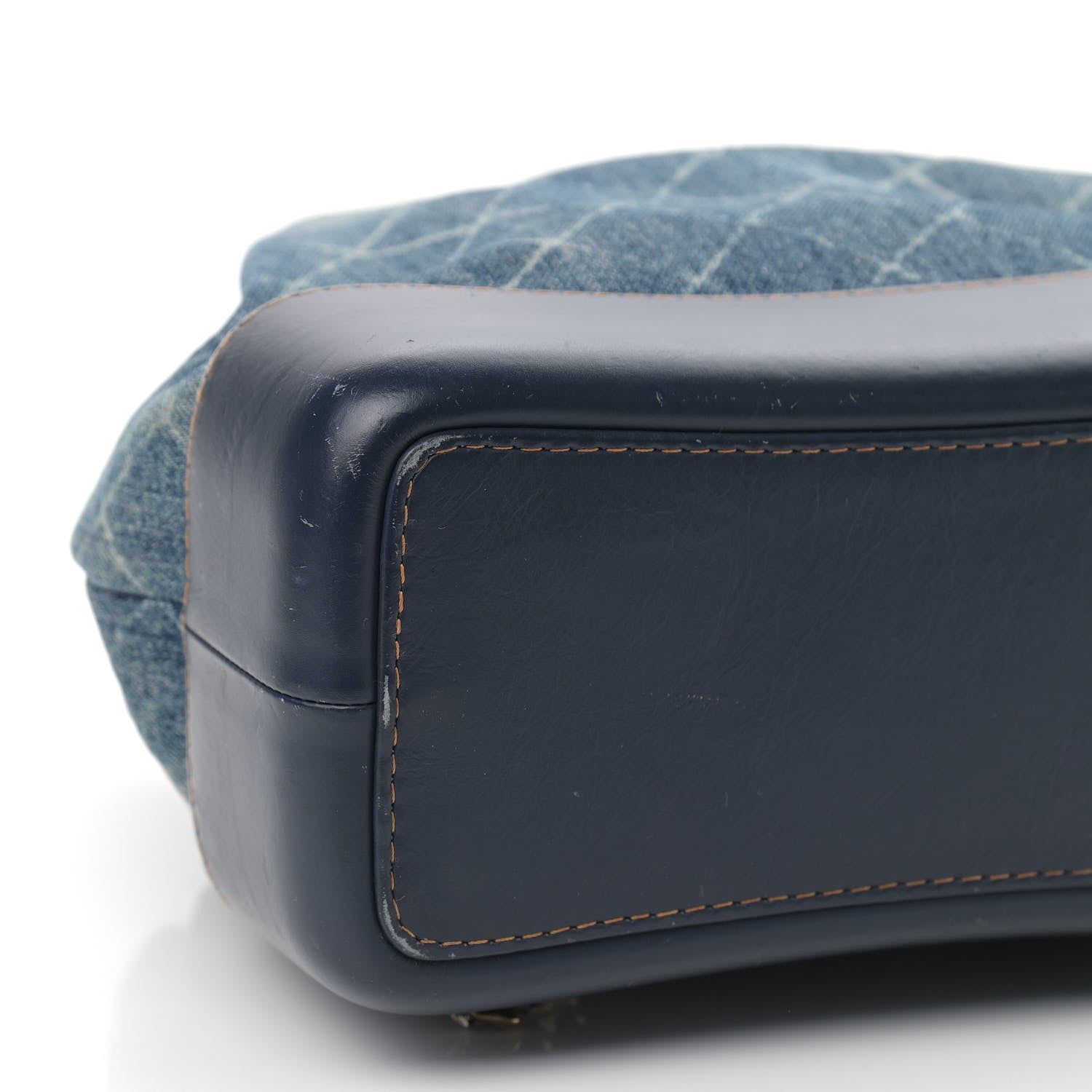 Chanel Denim Quilted Gabrielle Backpack Blue 9 of 12
