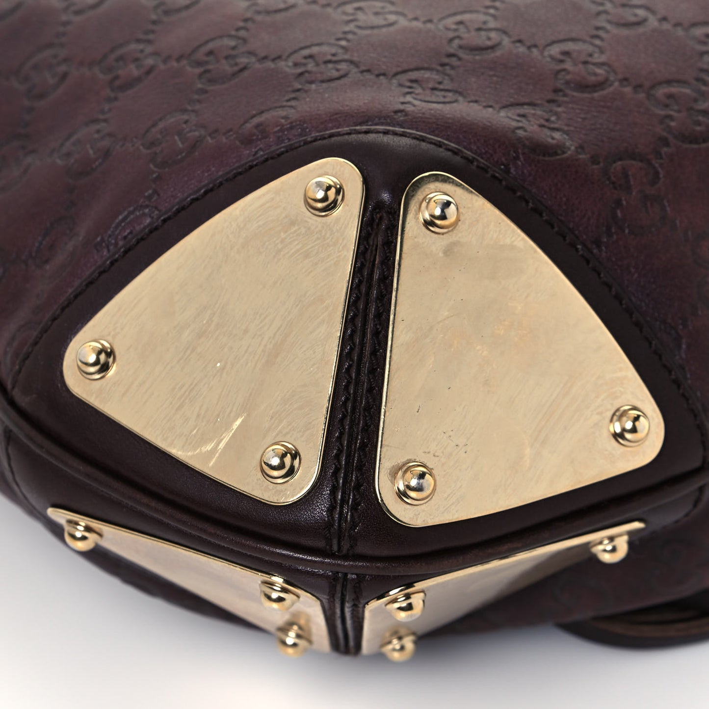 Guccissima Medium Indy Top Handle Hobo Dark Brown
