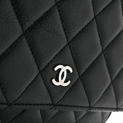 Chanel Caviar Quilted Wallet On Chain WOC Black 14 of 14