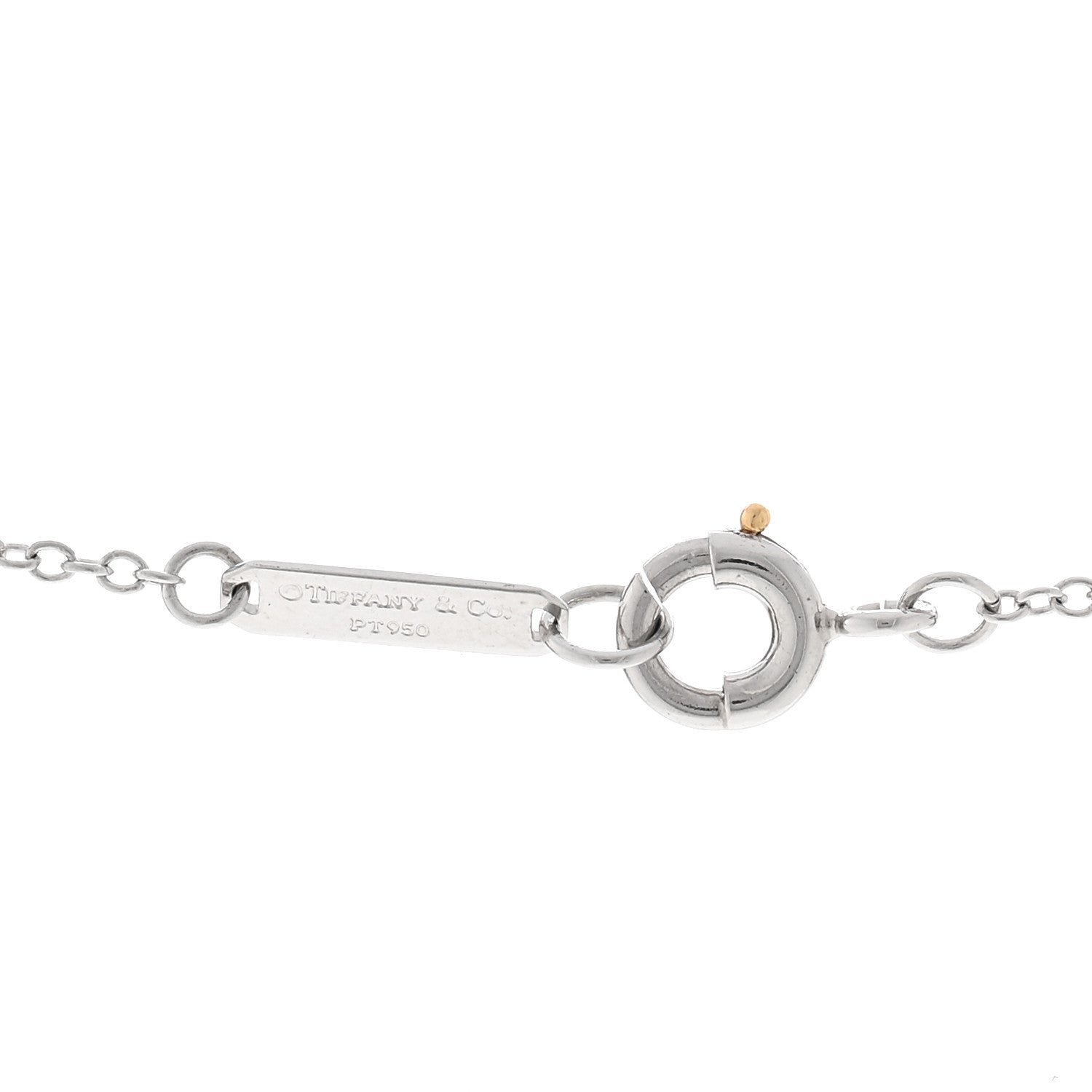 Tiffany Platinum Diamond .34ct Lucida Bezel Pendant Necklace 4 of 5