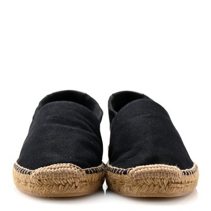 Saint Laurent Canvas Nappa Elba Light Logo Embroidered Espadrilles 40.5 Black 3 of 12