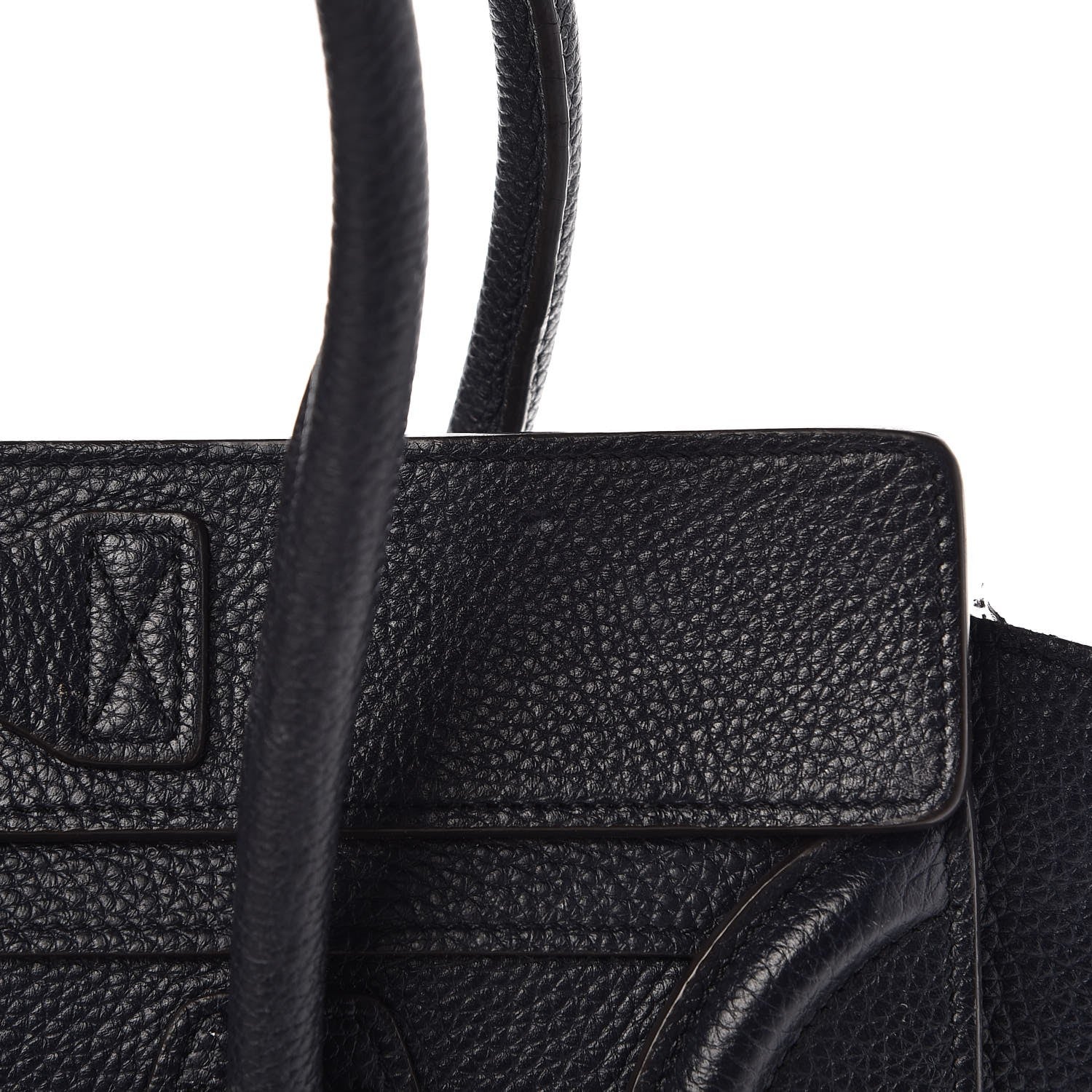 Celine Drummed Calfskin Micro Luggage Black 13 of 31