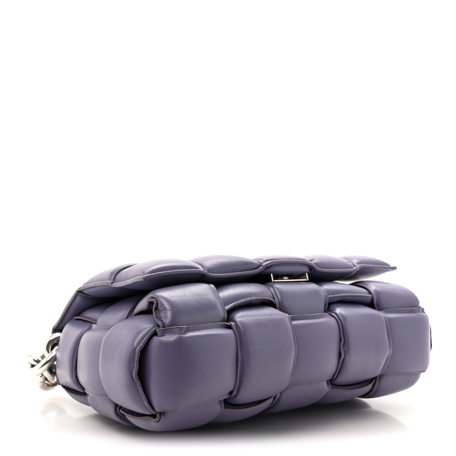Bottega Veneta Lambskin Maxi Intreccio Padded Chain Cassette Crossbody Bag Lavender 4 of 14