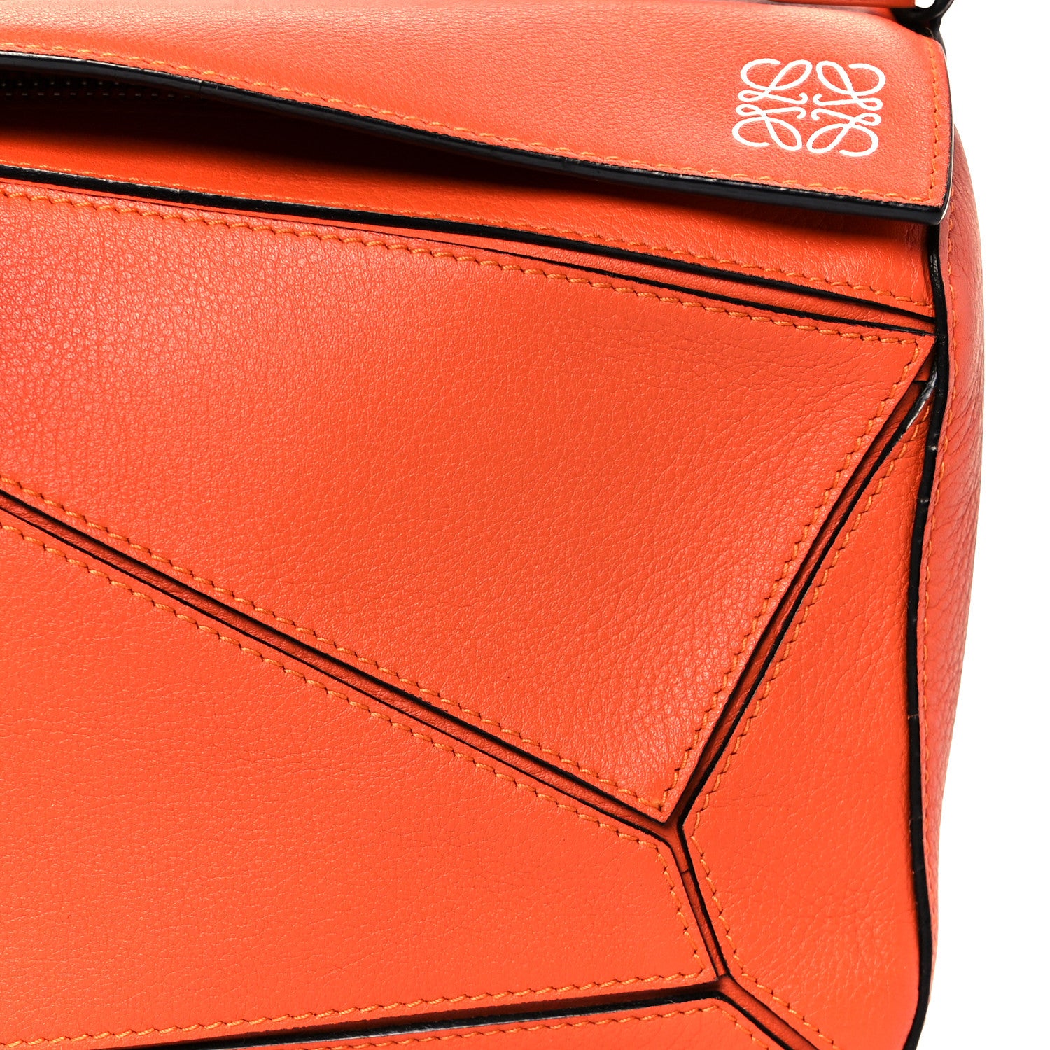 Loewe Calfskin Small Puzzle Bag Orange 9 of 11