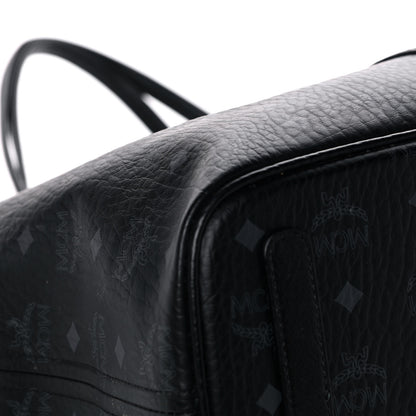 MCM Visetos Medium Liz Reversible Shopper Tote Black 8 of 14