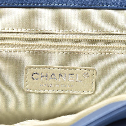 Chanel Washed Lambskin Quilted Medium Chain Around Flap Blue 6 of 10