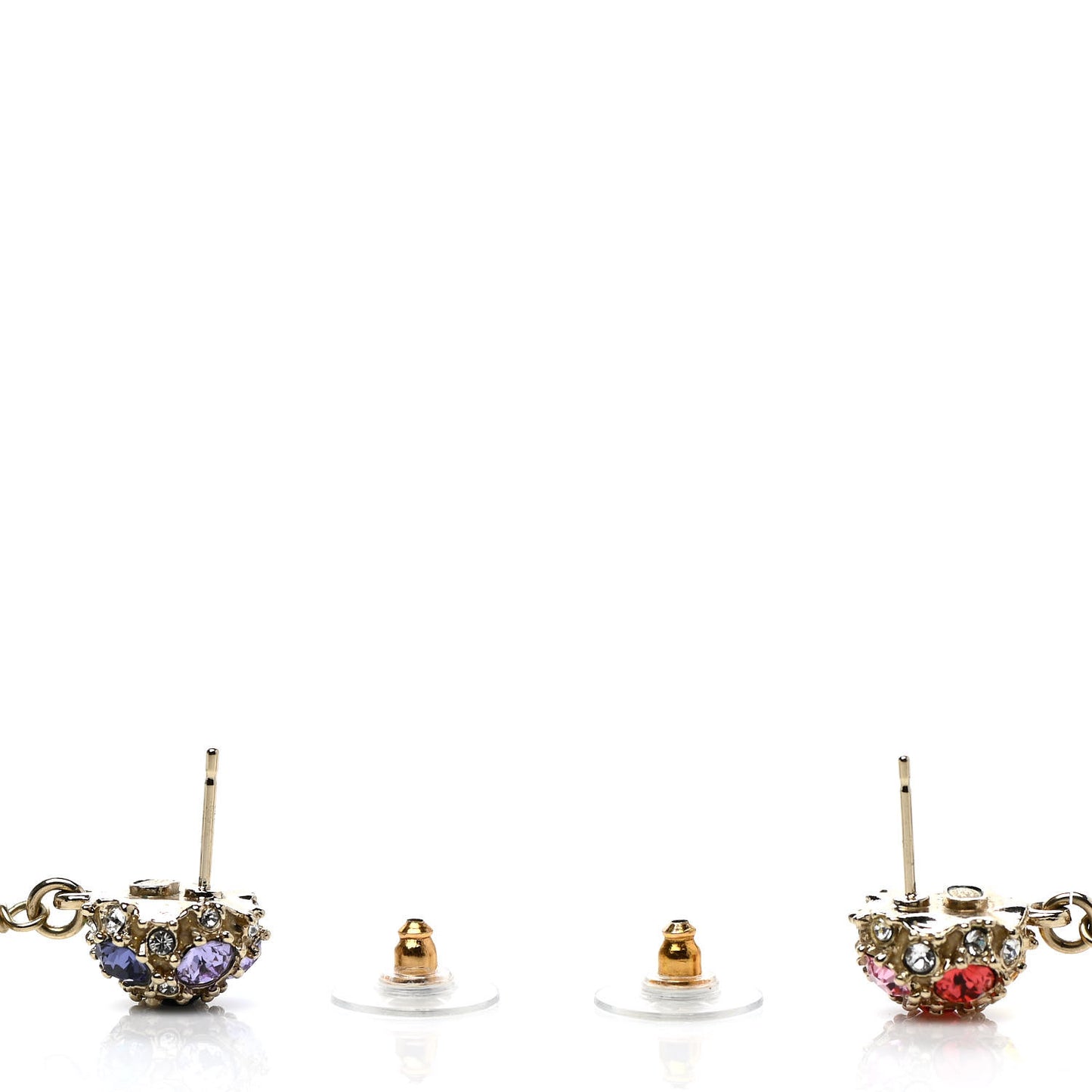 Crystal Pearl Over The Rainbow CC Long Drop Earrings Multicolor