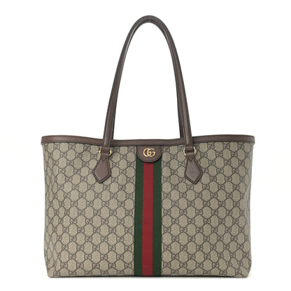 Gucci GG Supreme Monogram Medium Ophidia Shopping Tote Brown 1 of 15
