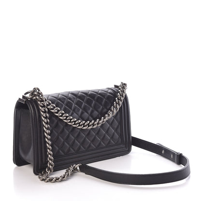 Chanel Calfskin Quilted Medium Boy Flap Black 3 of 9
