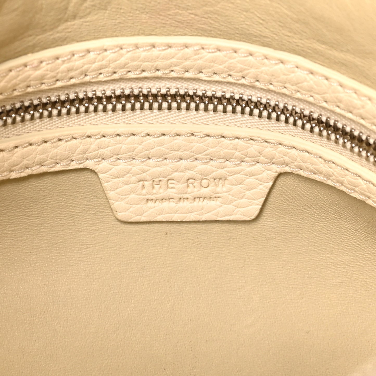 Matte Grained Calfskin Allie Bag Milk