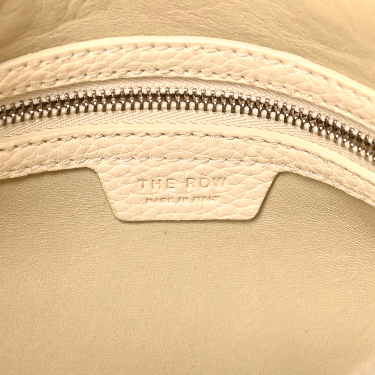 The Row Matte Grained Calfskin Allie Bag Milk 6 of 9