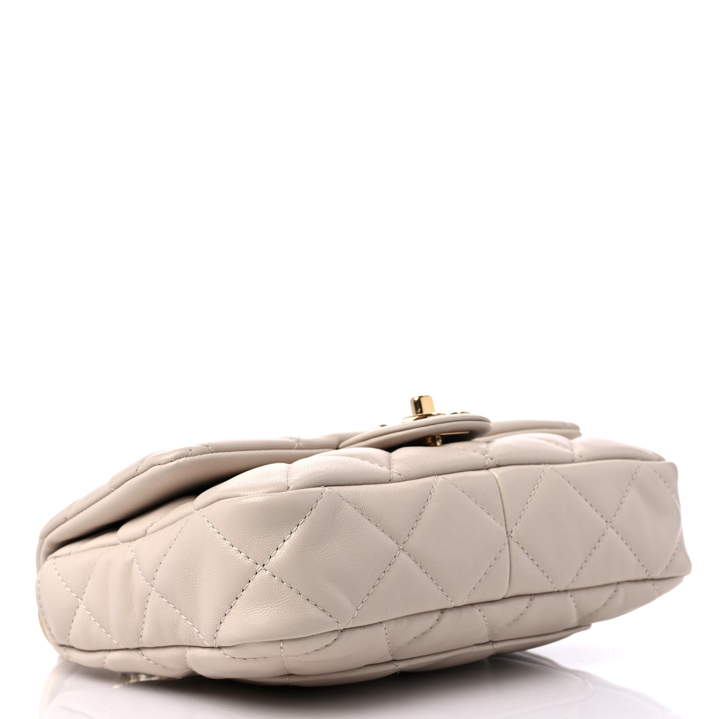 Lambskin Quilted Small CC Funky Town Flap Beige
