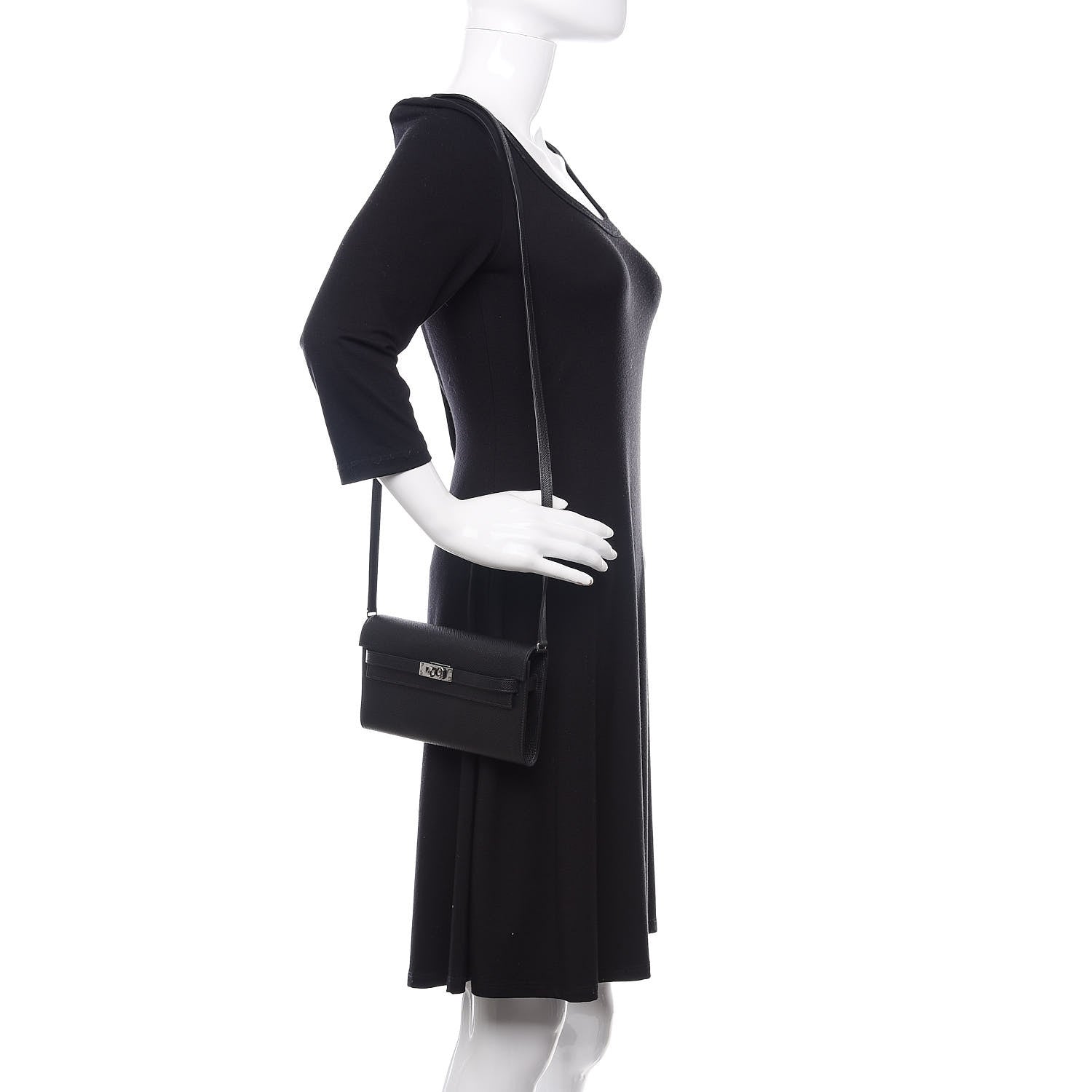 Hermes Epsom Kelly Wallet To Go Black 2 of 10