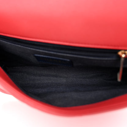 Chanel Lambskin Quilted Resin Bi-Color Chain Flap Bag Red 5 of 11