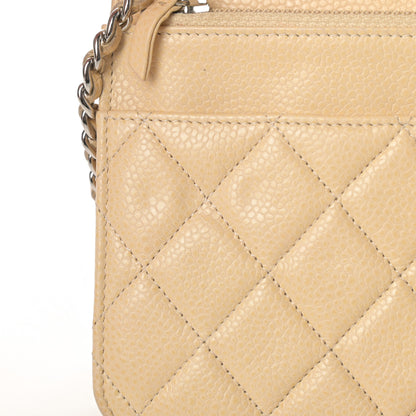 Chanel Caviar Quilted Wallet On Chain WOC Beige 16 of 17