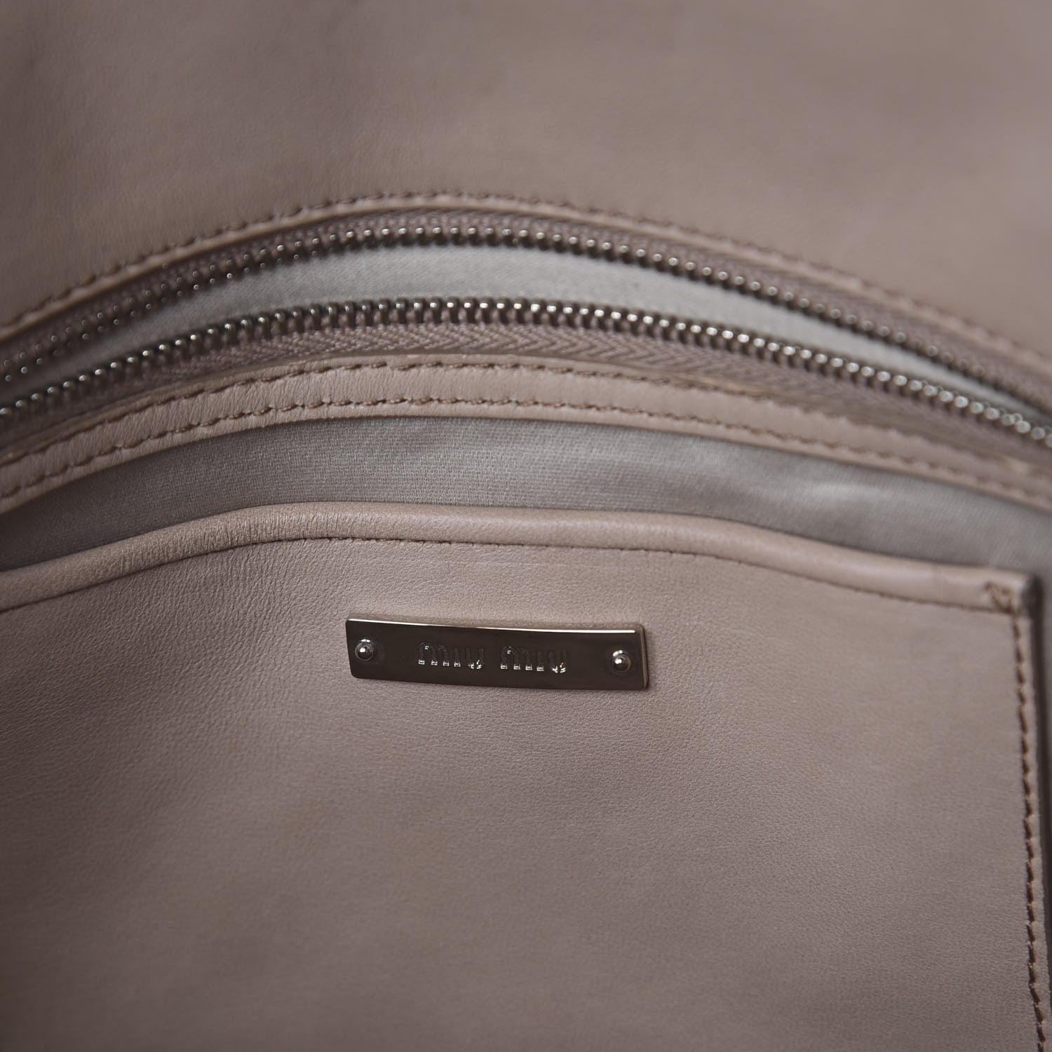 Miu Miu Nappa Matelasse Crystal Flap Clutch Cammeo 7 of 8