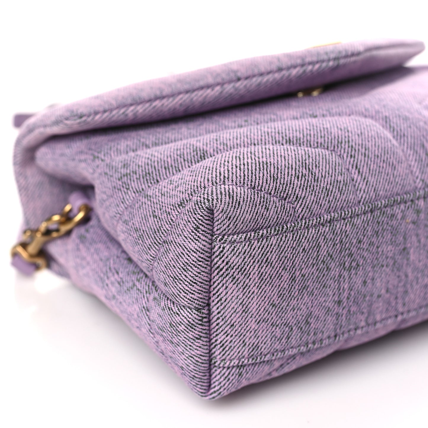 Denim Y Quilted Monogram Toy Loulou Crossbody Bag Bleached Lilac