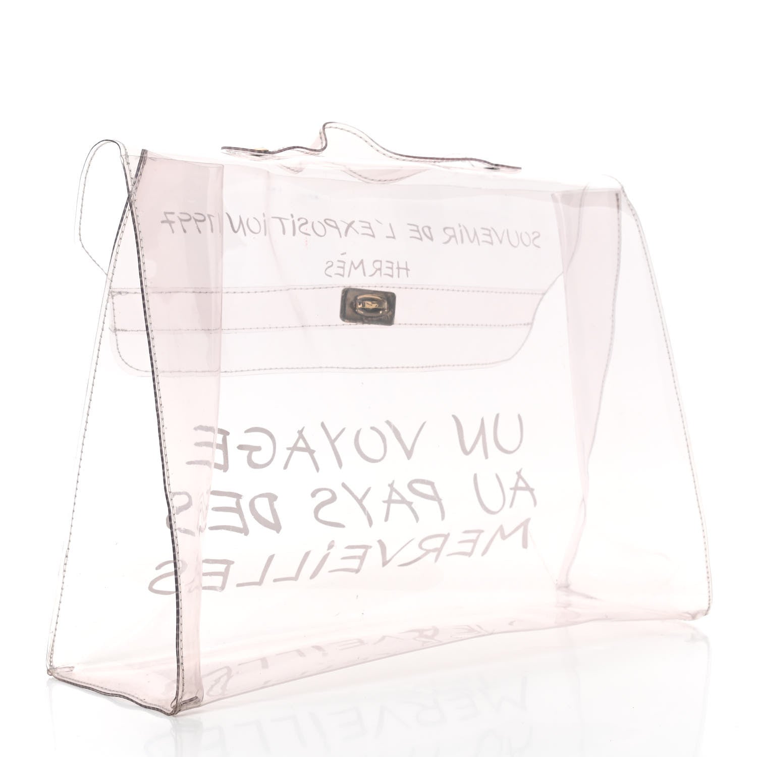 Hermes Vinyl Souvenir De L'Exposition Kelly Transparent 2 of 4