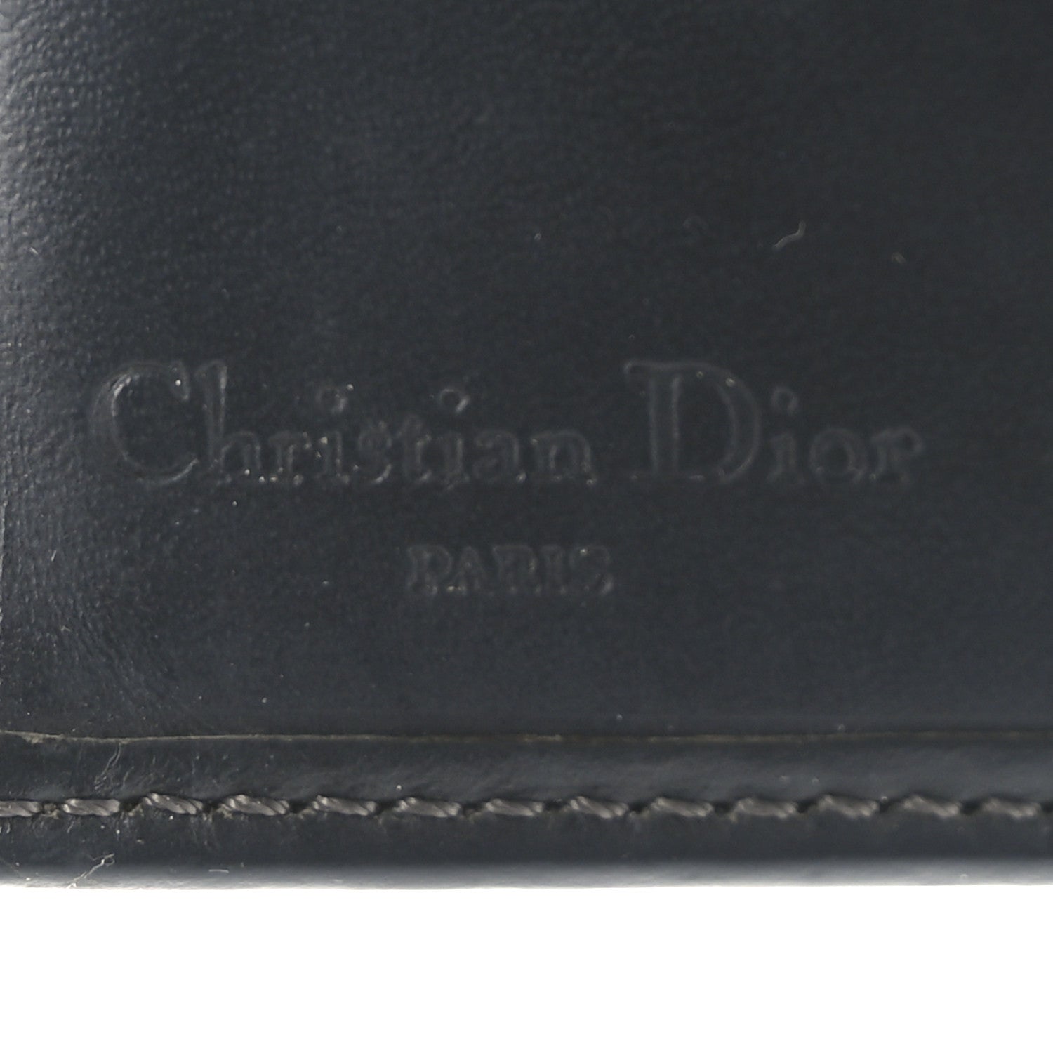 Christian Dior Monogram Compact Wallet Black 6 of 6