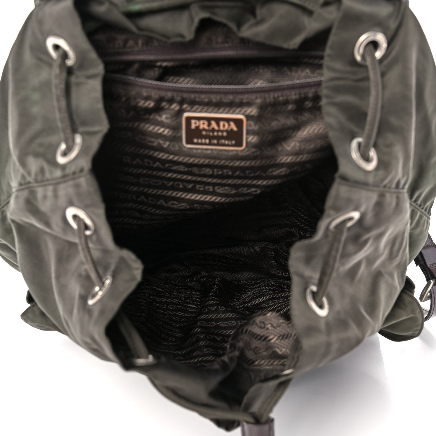 Prada Nylon Vela Medium Backpack Mimetico 4 of 11