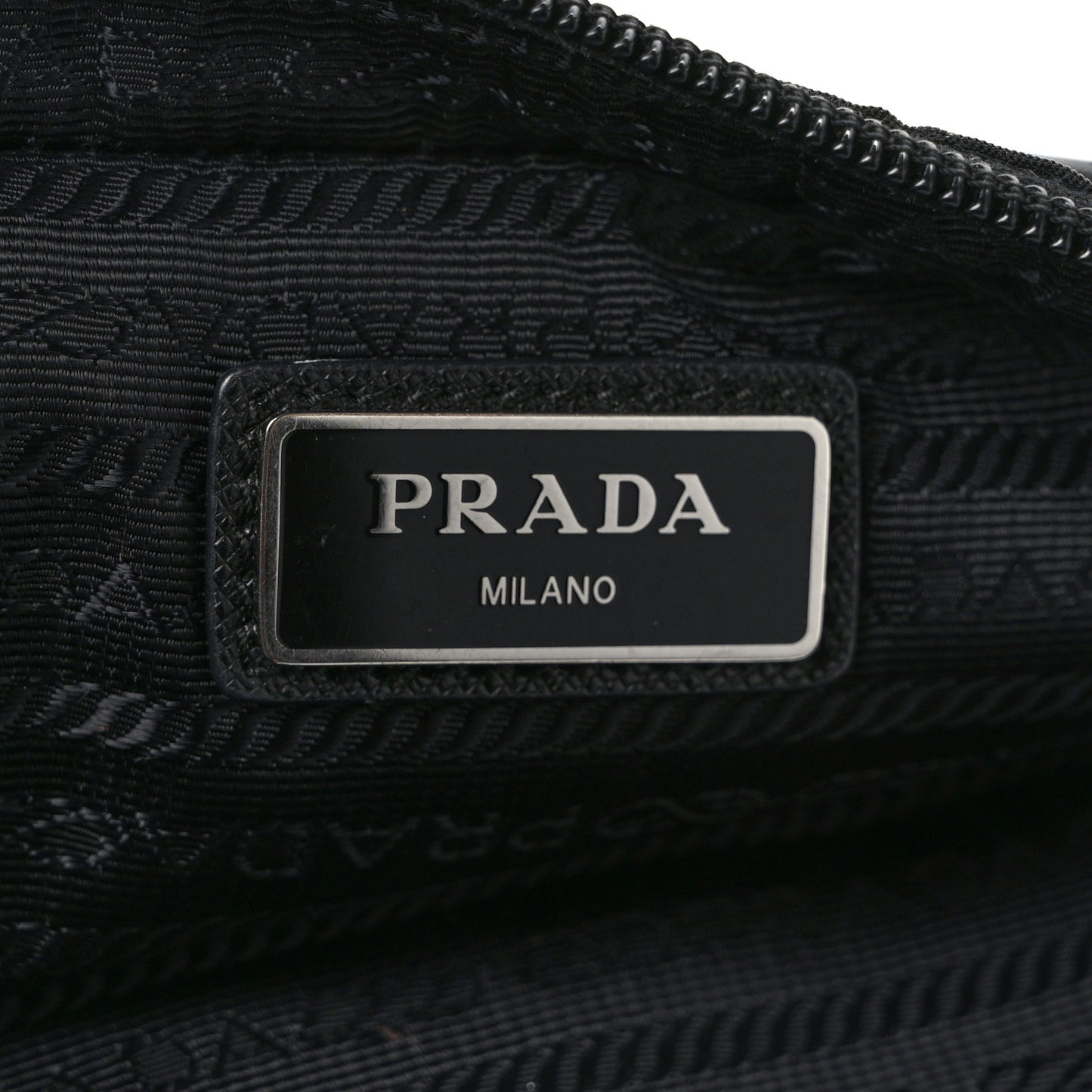 Tessuto Nylon Saffiano Belt Bag Black