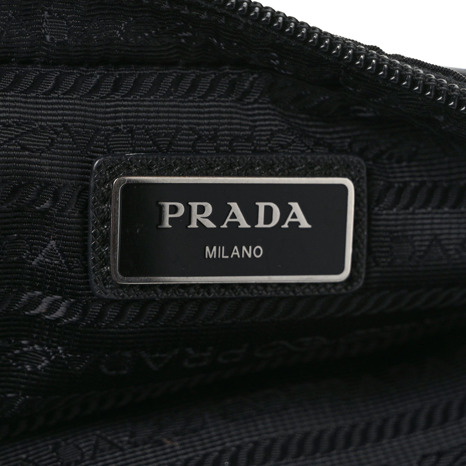 Prada Tessuto Nylon Saffiano Belt Bag Black 6 of 13